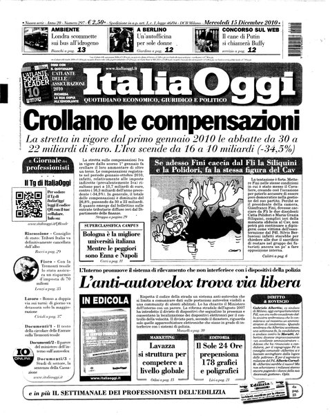 Italia oggi : quotidiano di economia finanza e politica